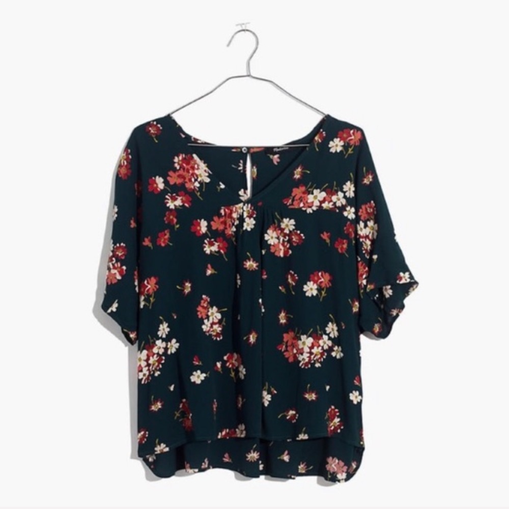 Madewell NWT Rhyme Top in Spruce Blooms L